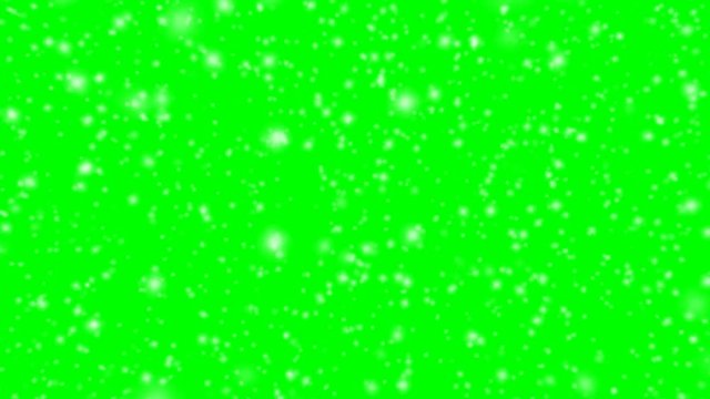 Falling snow (V4) - loop, green screen
