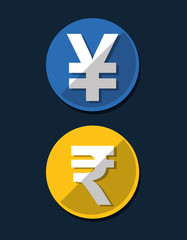 Obraz premium money symbol currency icon vector illustration graphic design