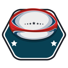 american football ball emblem vector illustration design