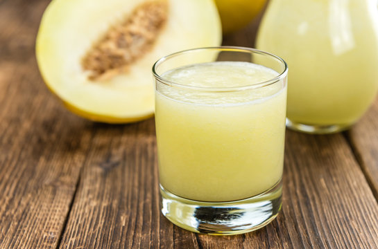 Honeydew Melon smoothie (selective focus)