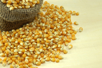 Raw corn for popcorn.