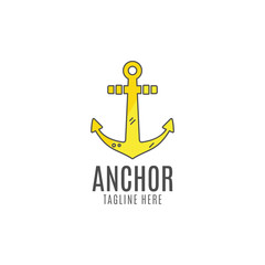 Anchor logo icon. Sea, sailor symbol. Anchor logo. Anchor icon. Anchor symbol, anchor tattoo. Flat style logo template. Anchor label, decor logo, premium quality logo concept. Summer design