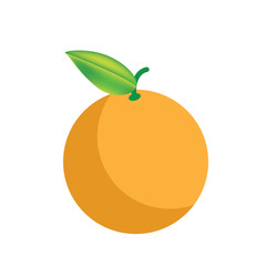 orange vector icon cartoon style isolated on white background. 
