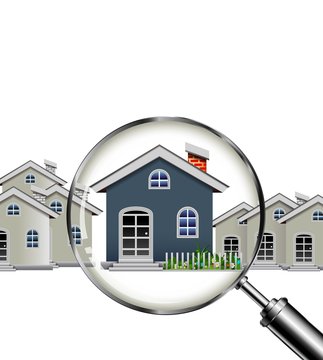 magnifying glass and your dream house