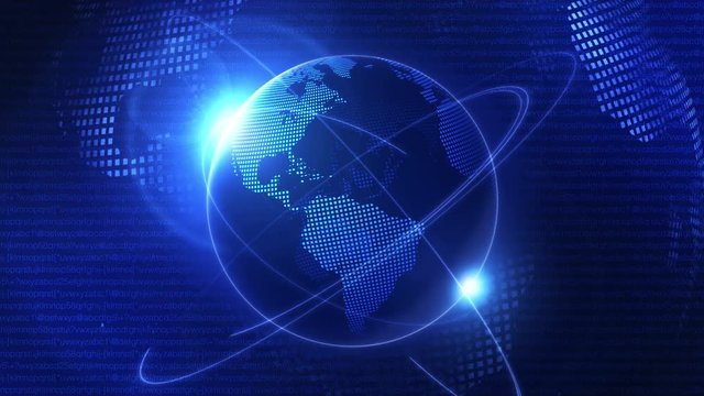 World loop. Планета технологий. фон важное событие. world connection. global networks.