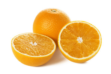 fresh orange fruit  isolated on white background with clipping Path