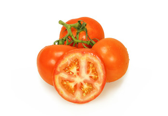 Fresh tomato isolated on white background