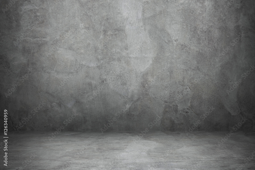 Poster cement wall and floor with shadow for pattern and background