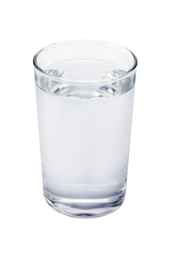 glass of water isolated on white background with clipping path