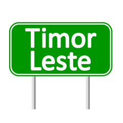 Timor Leste road sign.