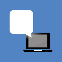 Chat bubble social media icon vector illustration graphic design