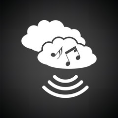 Music cloud icon