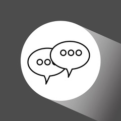 Chat bubble social media icon vector illustration graphic design