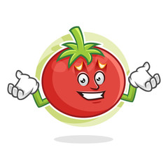 Feeling sorry tomato mascot, tomato character, tomato cartoon,