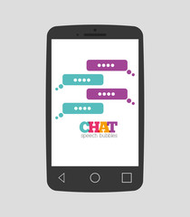 Chat bubble social media icon vector illustration graphic design