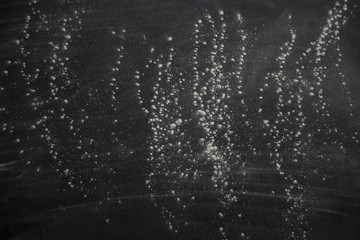 Chalk rubbed out on blackboard