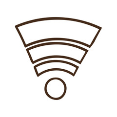 silhouette of wifi wireless icon over white background. draw design. vector illustration