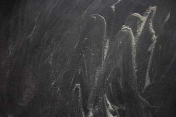 Chalk rubbed out on blackboard