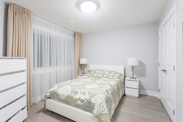 Interior design of a modern bedroom