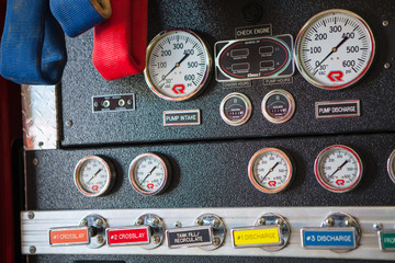 Close-up of Fire Engine Controls