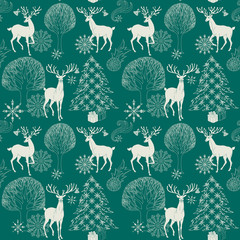 Christmas and New Year blue festive background, xmas pattern - 126346566