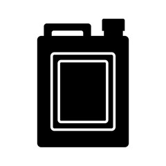 oil gallon bottle with tap icon over white background. vector illustration