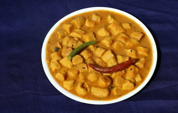 Gatta curry or gatte ki sabji or gatte ki saag - Indian style tasty curry