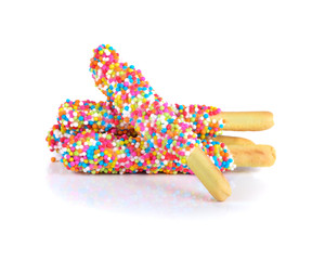 Breadsticks isolated on white background