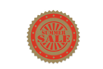 summer sale stamp on paper