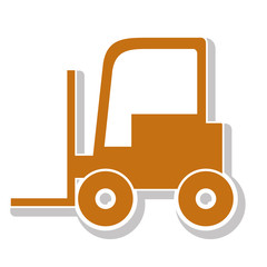 lift truck over white background. under construction machinary design. vector illustration