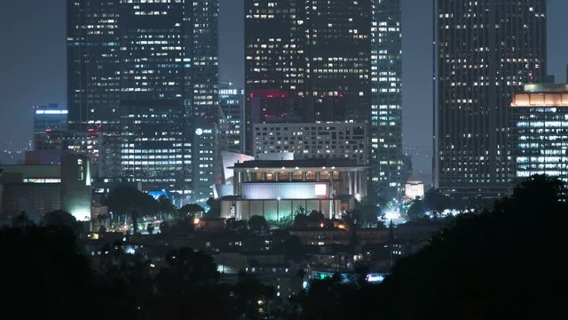 Los Angeles Skyscrapers 28 Time Lapse Night