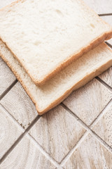 Bread on wood backgrounds