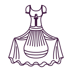 Female cloth icon. Oktoberfest germany culture festival and celebration theme. Isolated design. Vector illustration