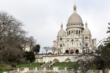 Fototapeta premium A Sacred Heart, Sacre Coeur, Paris, France, Montmartre.