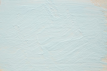 Fototapeta premium Light blue paint on wooden surface