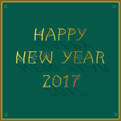 Happy New Year 2017. Greeting card