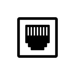 Network port vector icon
