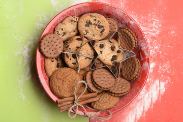 Oatmeal chocolate cookies and pastry