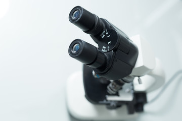 Fototapeta na wymiar Microscope in the Laboratory, modern close-up shot