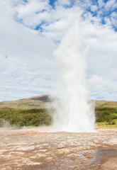 Strokkur eruption in the Geysir area, Iceland