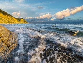 dynamic and romantic sunset over the Adriatic Sea