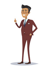 Man Character in Business Suit Illustration