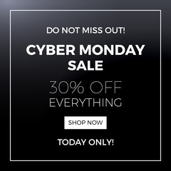 Cyber monday concept design for banner, flyer and advertisement