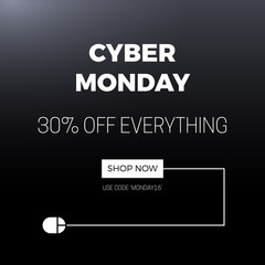 Cyber monday concept design for banner, flyer and advertisement