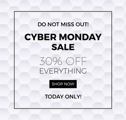 Cyber monday concept design for banner, flyer and advertisement