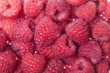 Raspberries. Delicious berries. Useful vitamins. Vintage.