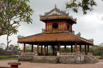Ancient Buddhist temple in Hue, Vietnam