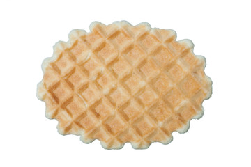 Viennese waffles isolated on white background. Biscuit. Sweet dessert.