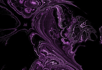 Abstract purple wings. Modern bright digital illustration. Fractal art for creative graphic design. 