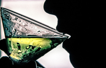 drink absinthe cocktail shadow silhouette